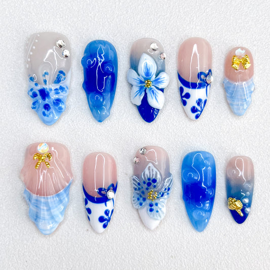 Blue Porcelain Bloom