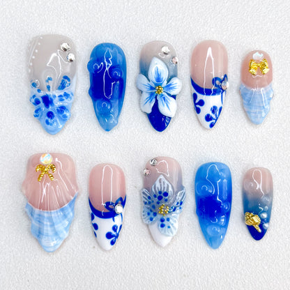 Blue Porcelain Bloom